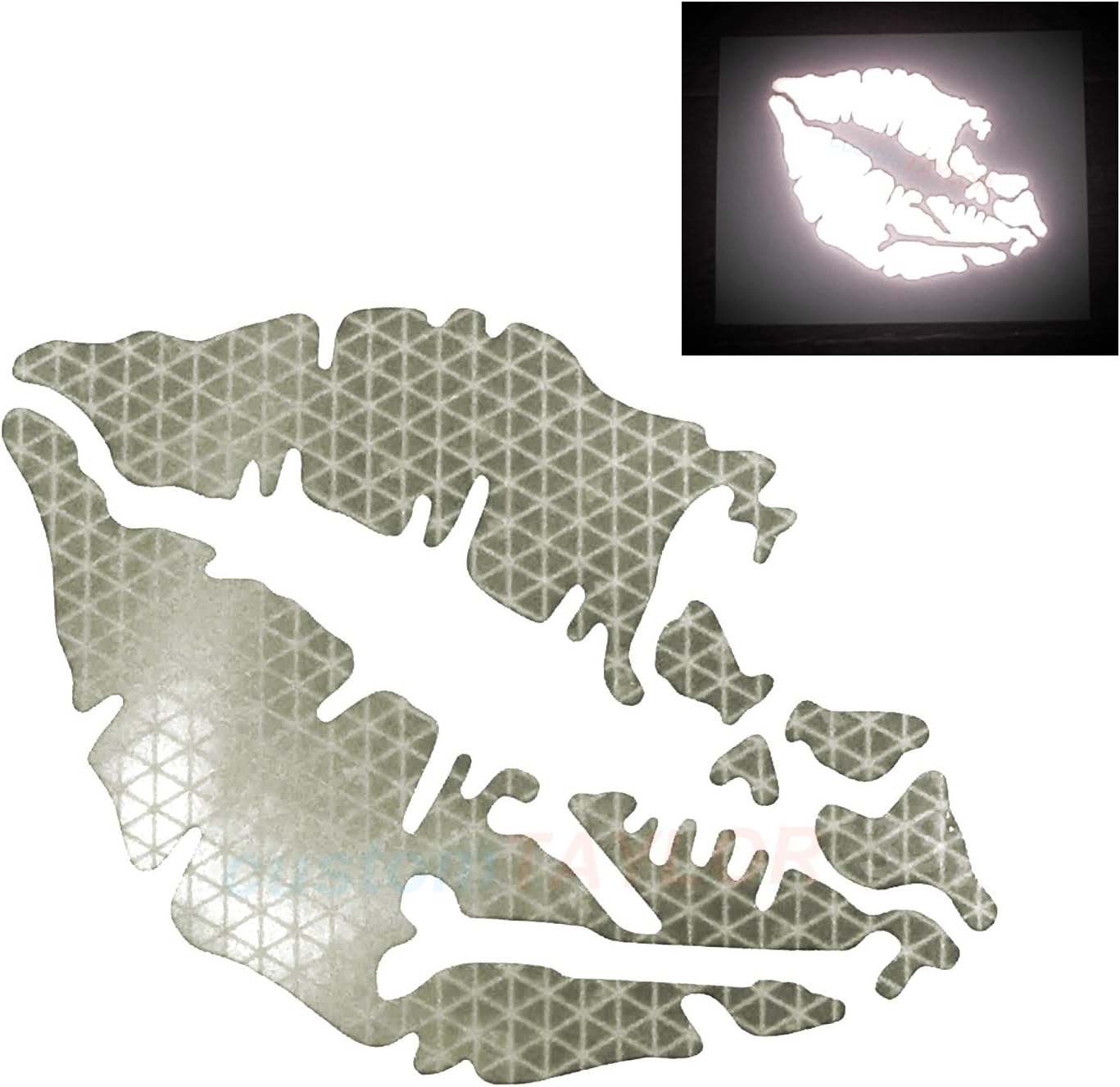 High Intensity Reflective Vinyl Death Kiss Skull Decal Sticker