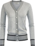 Stylish Womens Cardigan with Contrast Color Block Design