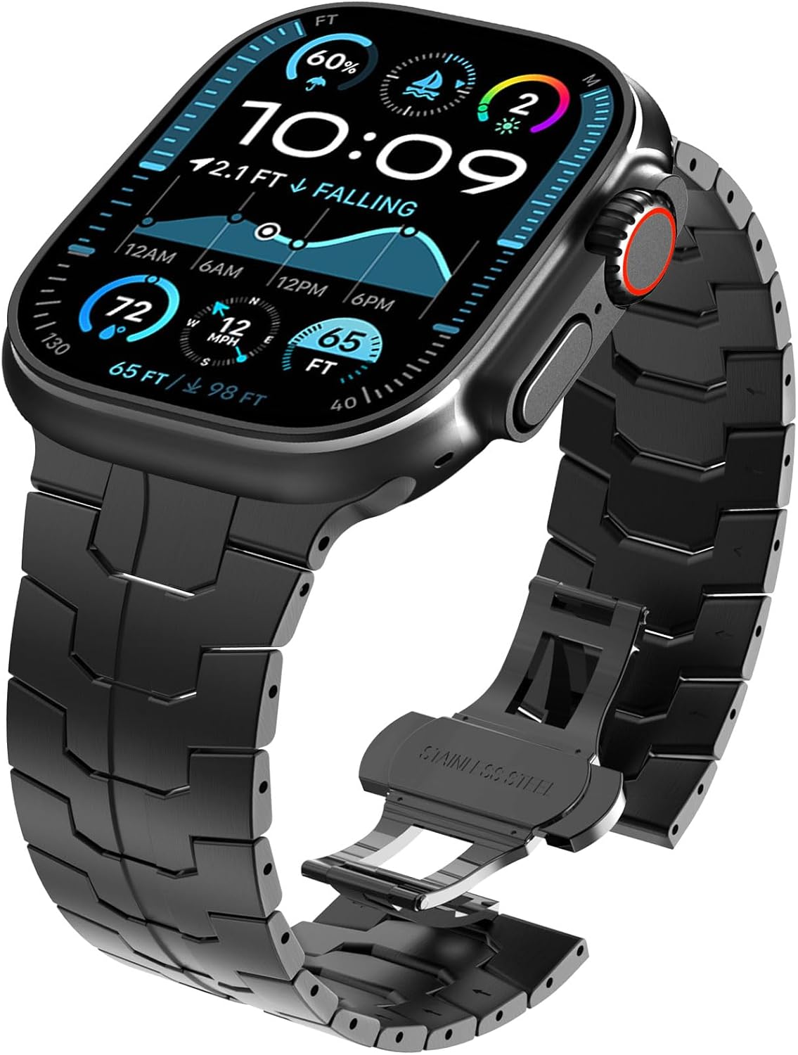 Rugged Titanium Apple Watch Band - Lightweight & Durable