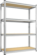 REIBII Storage Shelves Adjustable Metal Shelving 4 Tier - Heavy Duty