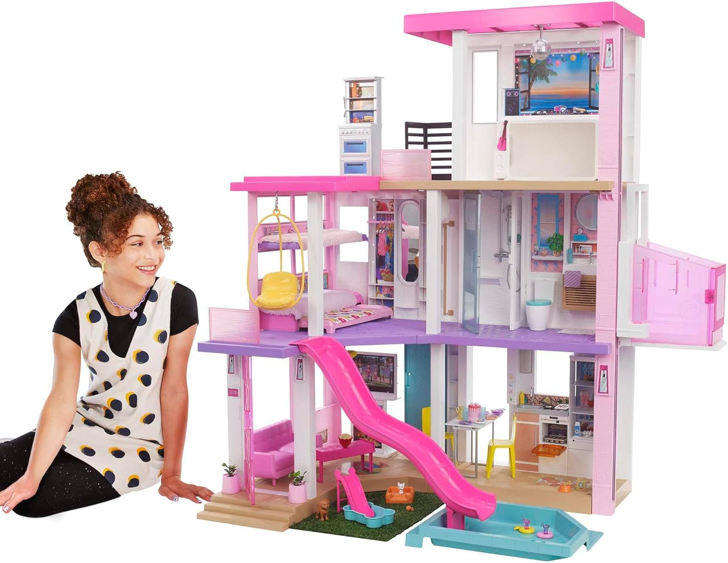 Barbie DreamHouse Dollhouse with 75+ Accessories & Elevator