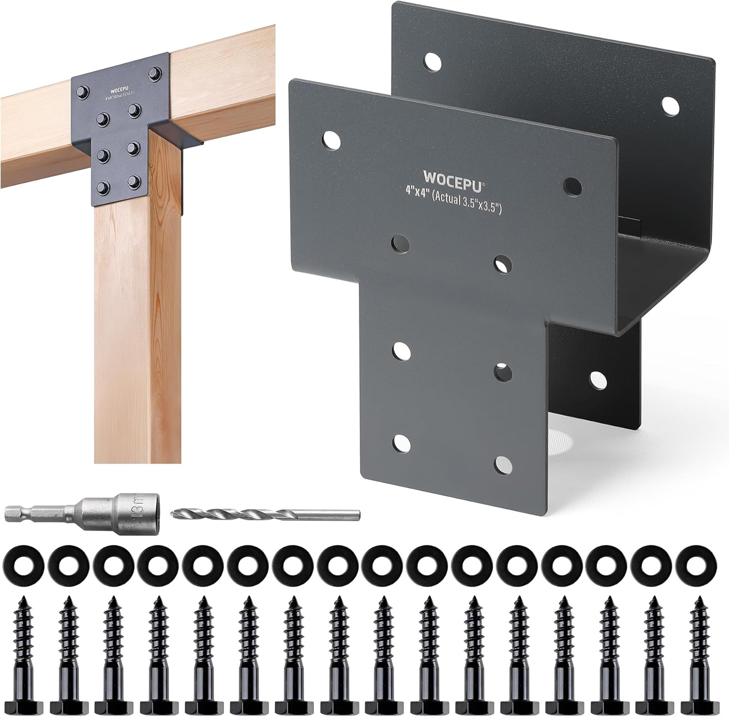Heavy Duty Stainless Steel Post Caps Tie Bracket for Wood Beams