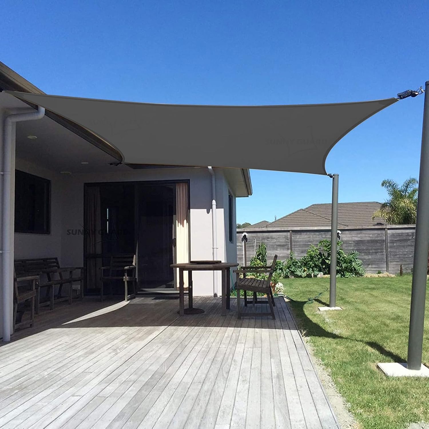 Custom Size 8ftx20ft Graphite Grey Sun Shade Sail for Outdoor Use