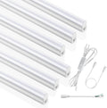 4FT T5 LED Integrated Shop Light 6500K 20W (6 Pack) - Linkable Super