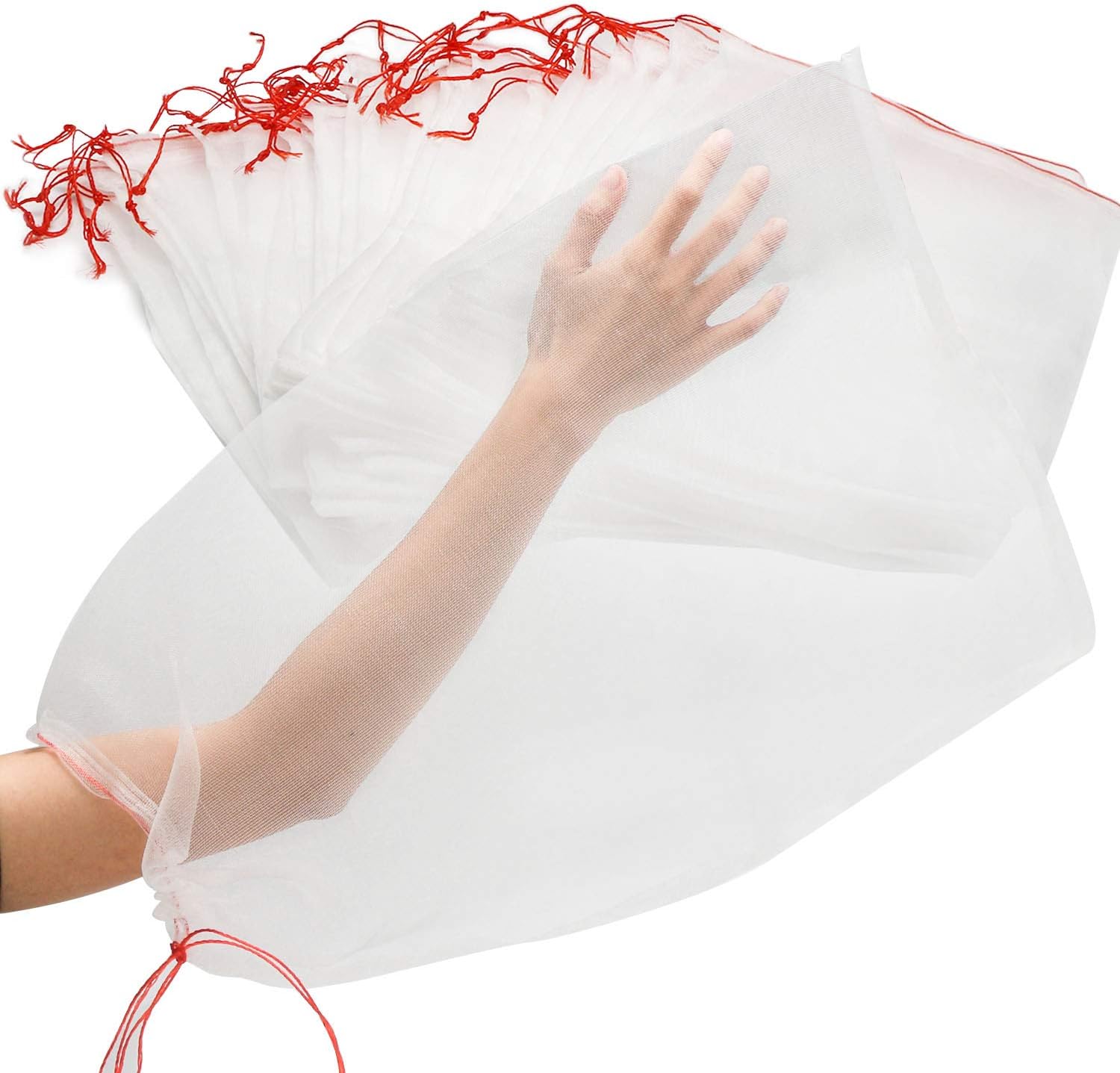 Mesh Fruit Protector Bags for Trees - 50 Durable Netting Bags