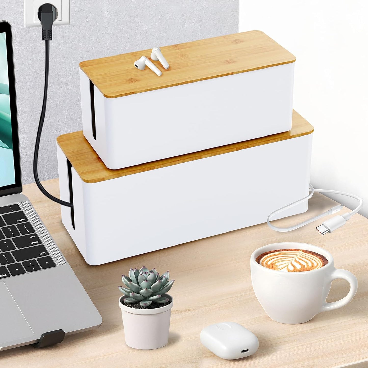 MAXTBEE Cable Management Box: Stylish Organizer for Home