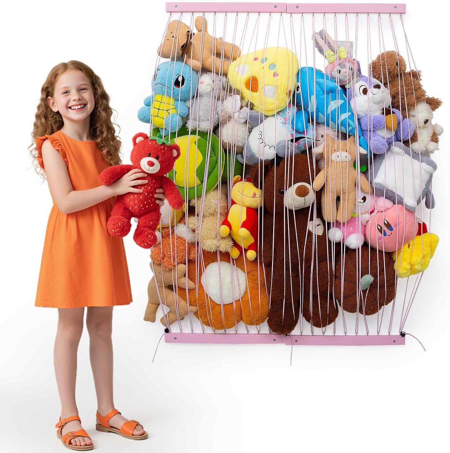 Qiannhee 29 Inch Extra Wide Stuffed Animal Hammock for Kids