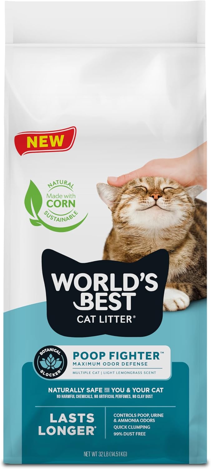 World's Best Cat Litter Poop Fighter for Maximum Odor Control