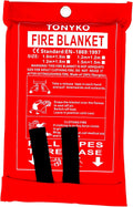 TONYKO Fiberglass Fire Blanket for Emergency Survival Protection