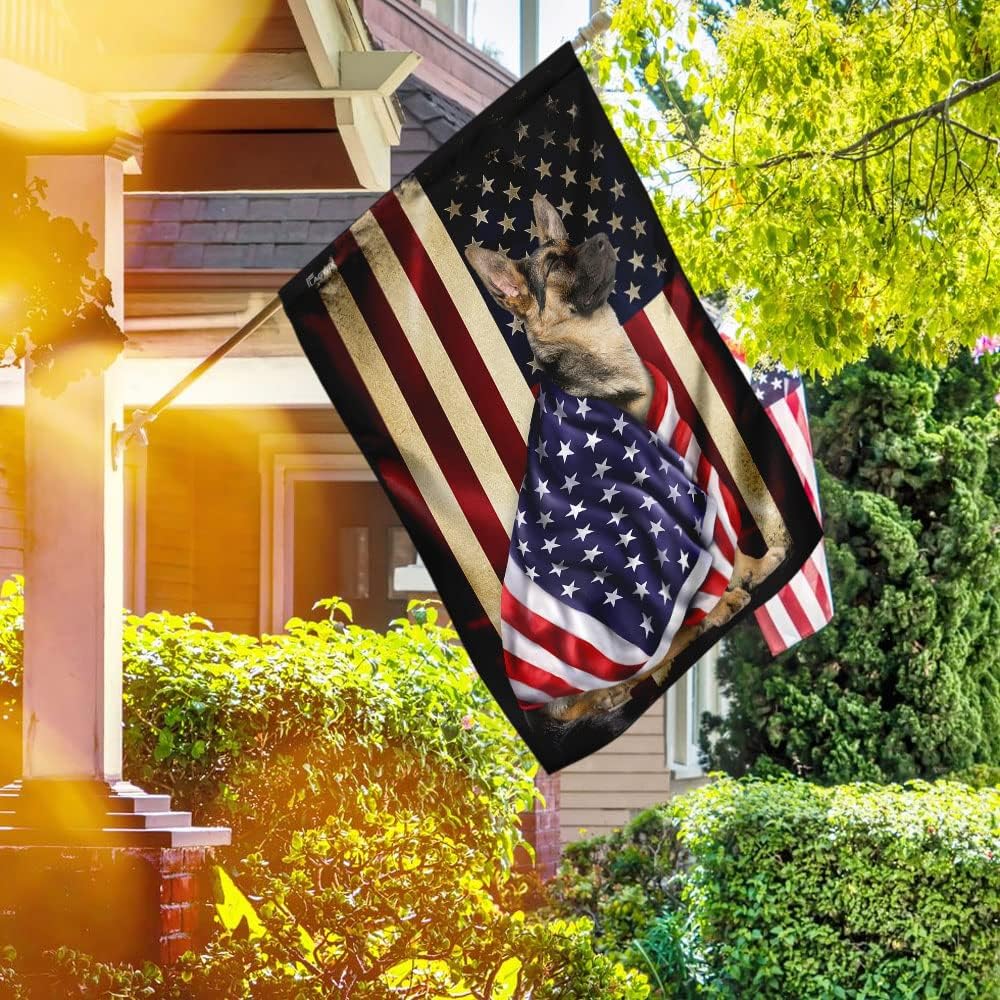 FLAGWIX German Shepherd Flag - Perfect Outdoor Decor for Dog Lovers