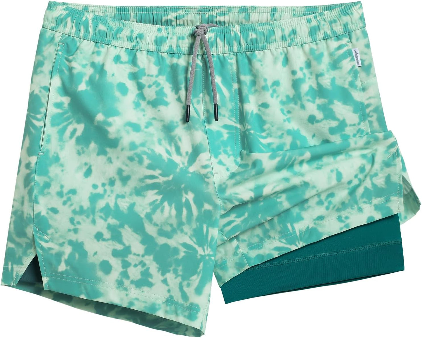 maamgic Mens 5in Gym Running Shorts - 2 in 1 Quick Dry Athletic