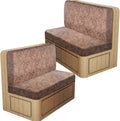 Leather Look RV Dinette Cushion Covers - Stretch Slipcovers for Camper