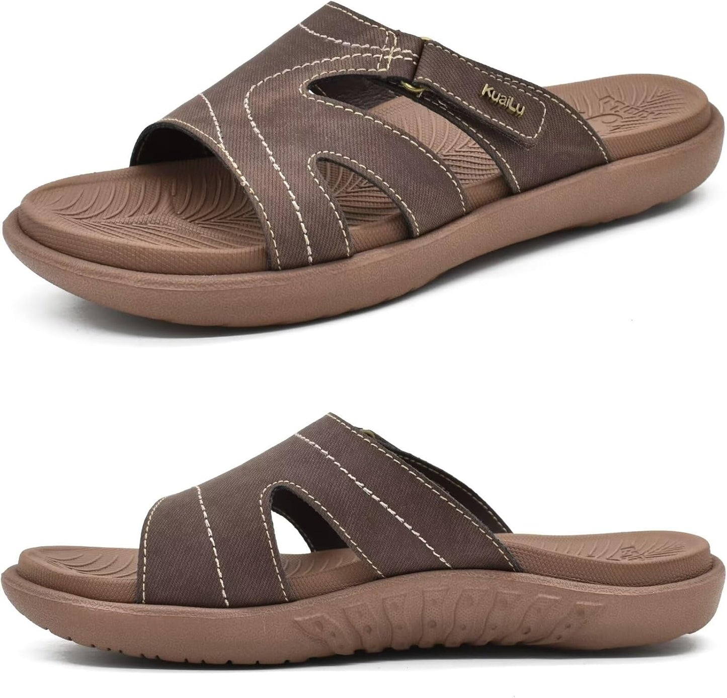 KuaiLu Womens Fashion Orthotic Slides for Comfort and Style