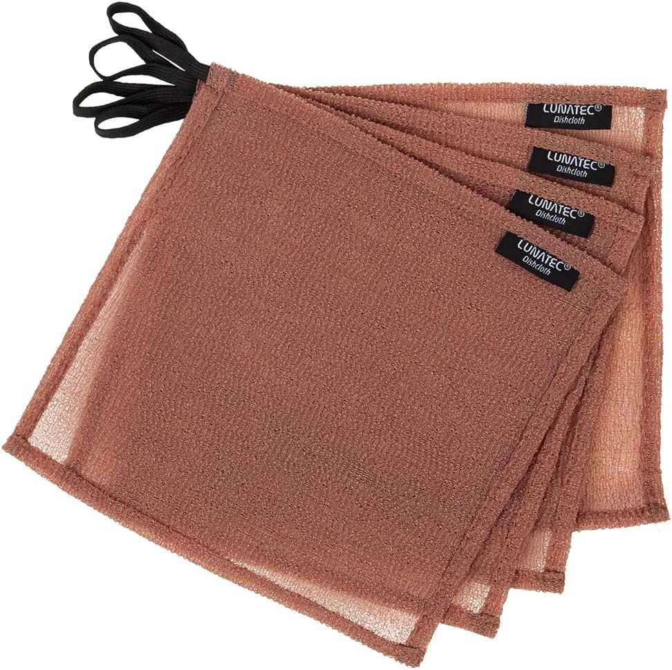 Lunatec Odor-Free Dishcloths - 4-Pack Scrubber for All Surfaces
