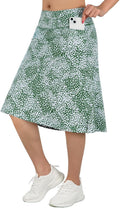 Women's Midi Length Skort 24 in Knee Length - Athletic 3-Pocket Skort