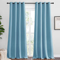 NICETOWN Teal Blue Blackout Curtains 90 in Length - Thermal Insulated