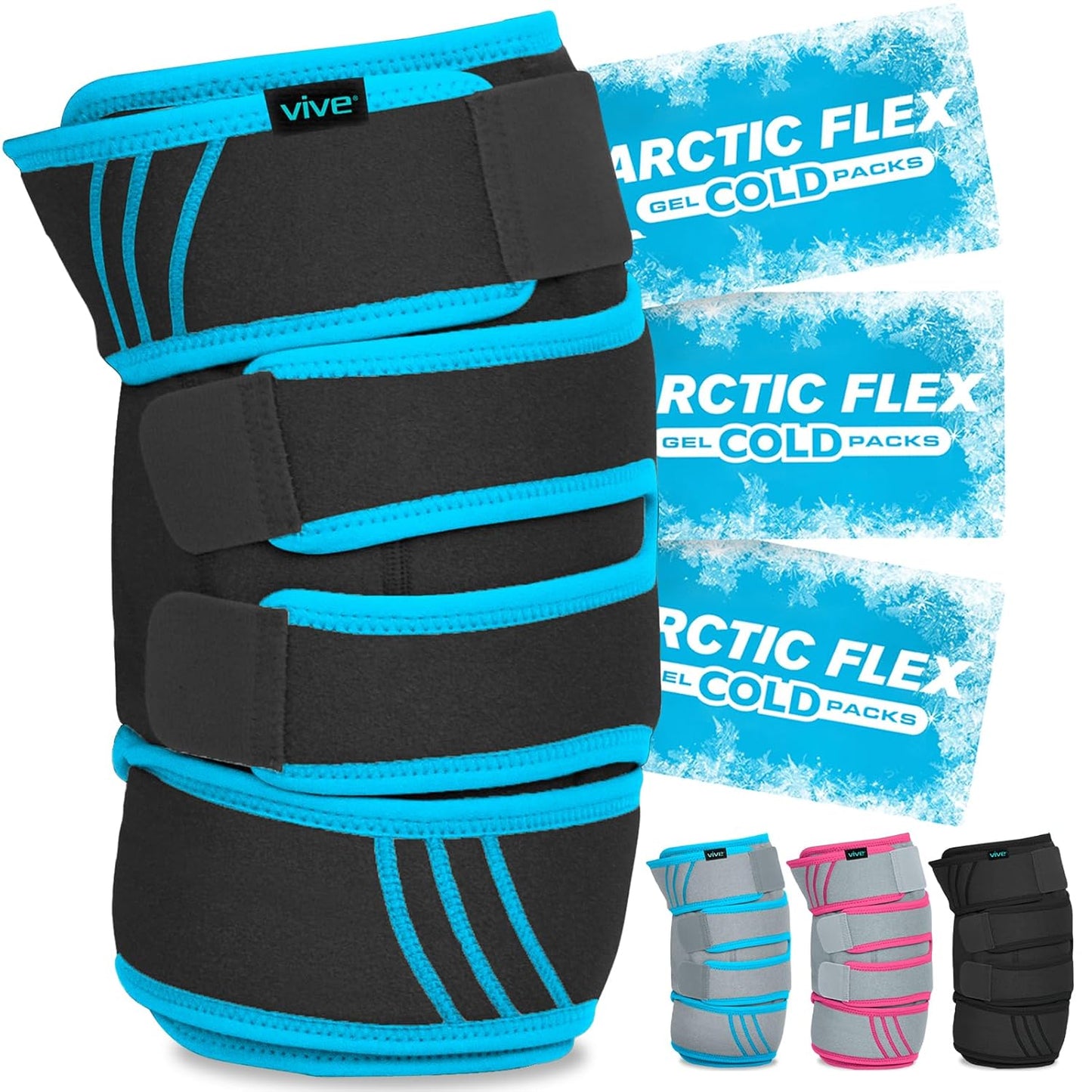 Vive Knee Ice Pack Wrap for Cold Hot Compression Therapy