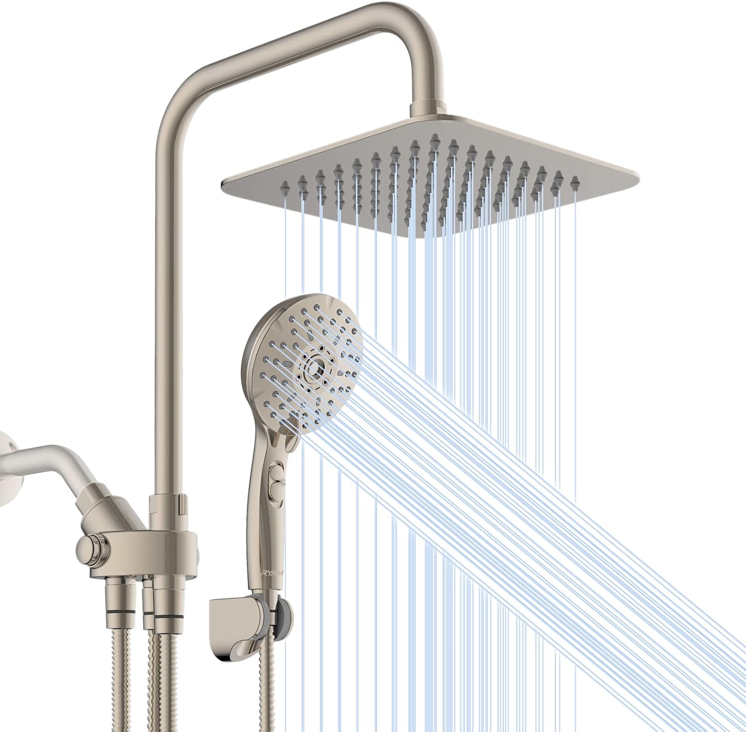 Dual Shower Head Combo with 8 Rainfall Shower Head Experience