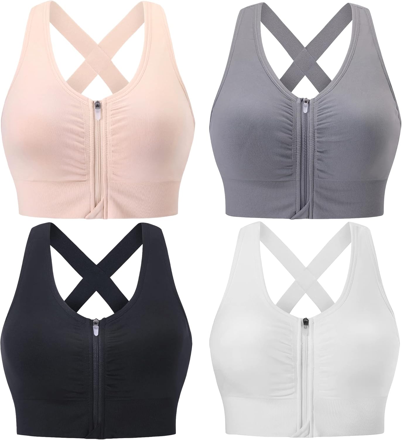 Evcute Zip Front Post-Surgery Bra for Comfort and Support