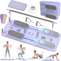 Pilates Reformer Set Foldable Board with Resistance Bands - Portable