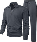 Men's 2 Piece Tracksuit Polo & Joggers Set - Lightweight All-Season