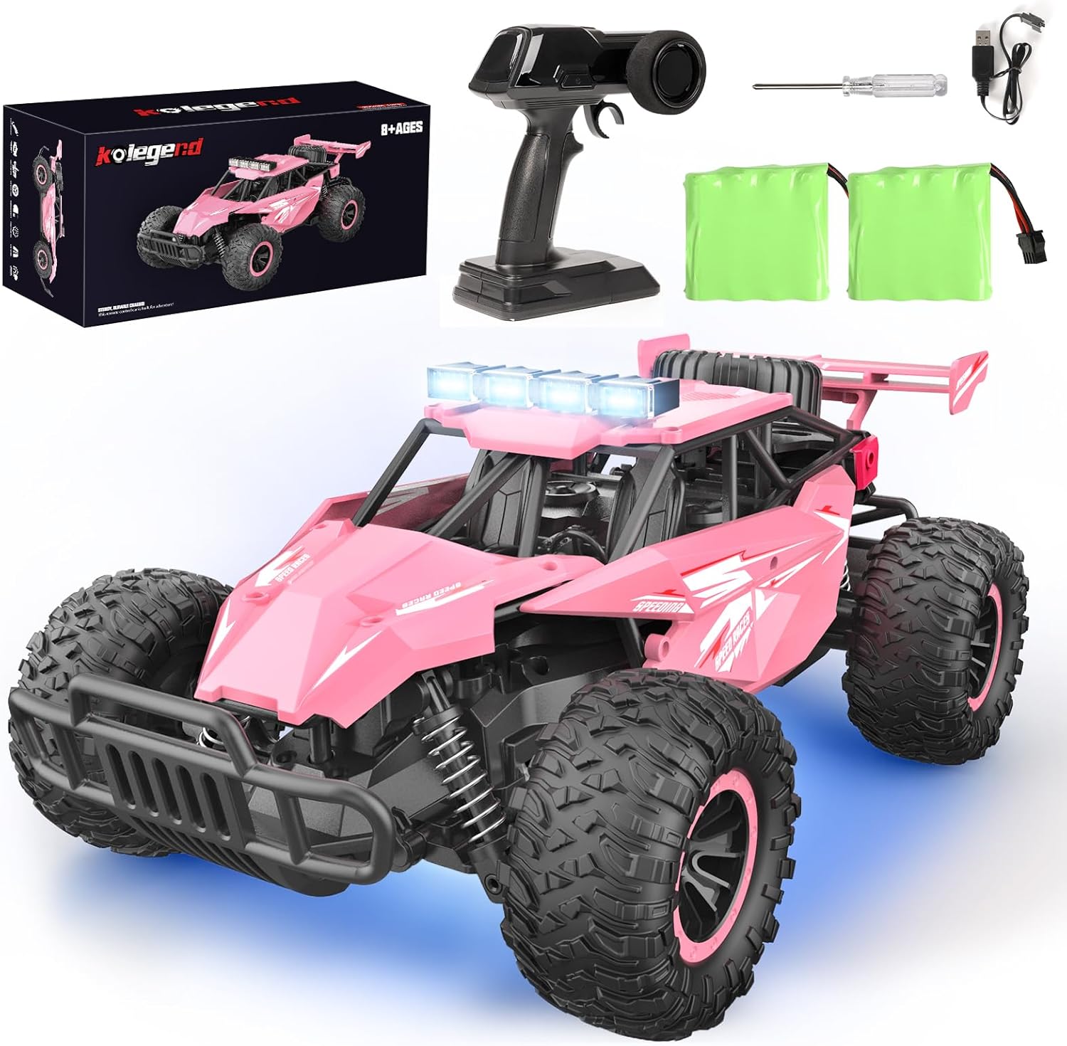 Kolegend Remote Control Car for Girls - 50+ Min Fun