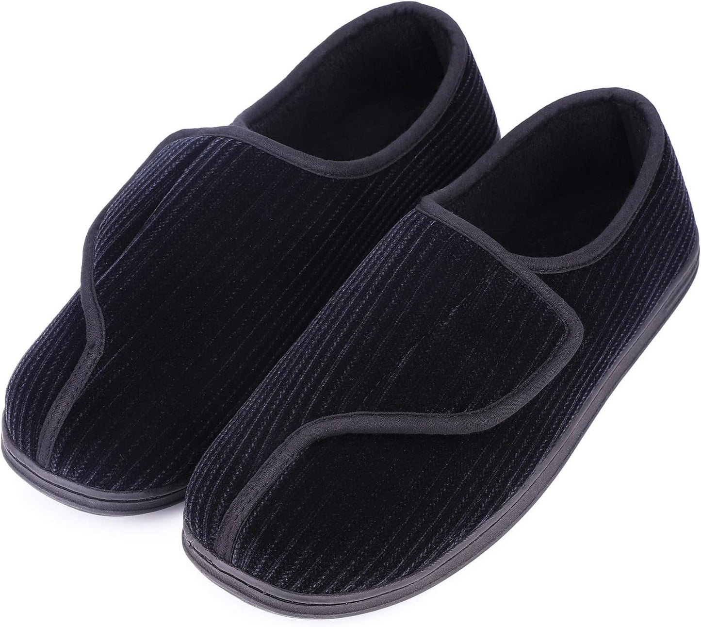 LongBay Men's Memory Foam Diabetic Slippers for Comfort
