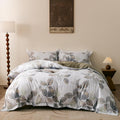OAITE Duvet Cover Set King Size Floral Pattern - Ultra Soft 600 TC