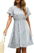 Manydress Women's Chiffon Floral Dress - Flattering Summer Skater