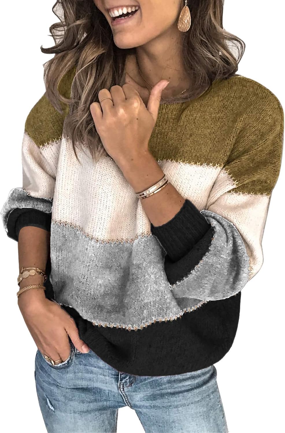 Womens Casual Sweater Pullover for Cozy Winter Style