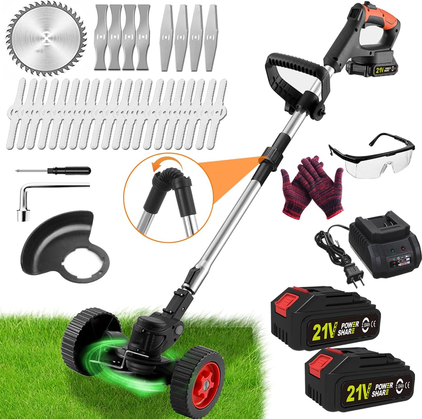 Electric Weed Wacker Cordless 3 in 1 Lightweight Trimmer