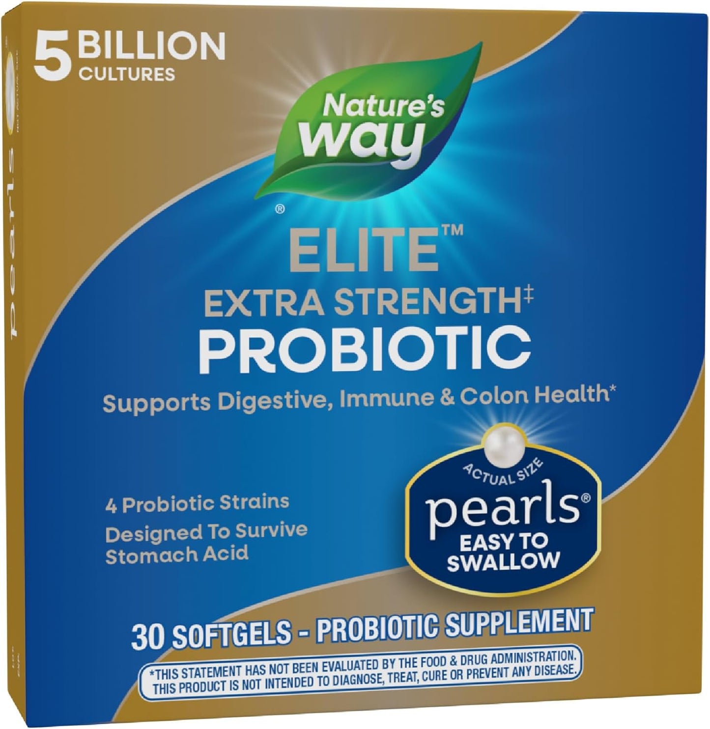 Nature's Way Elite Extra Strength Probiotic Pearls for Health