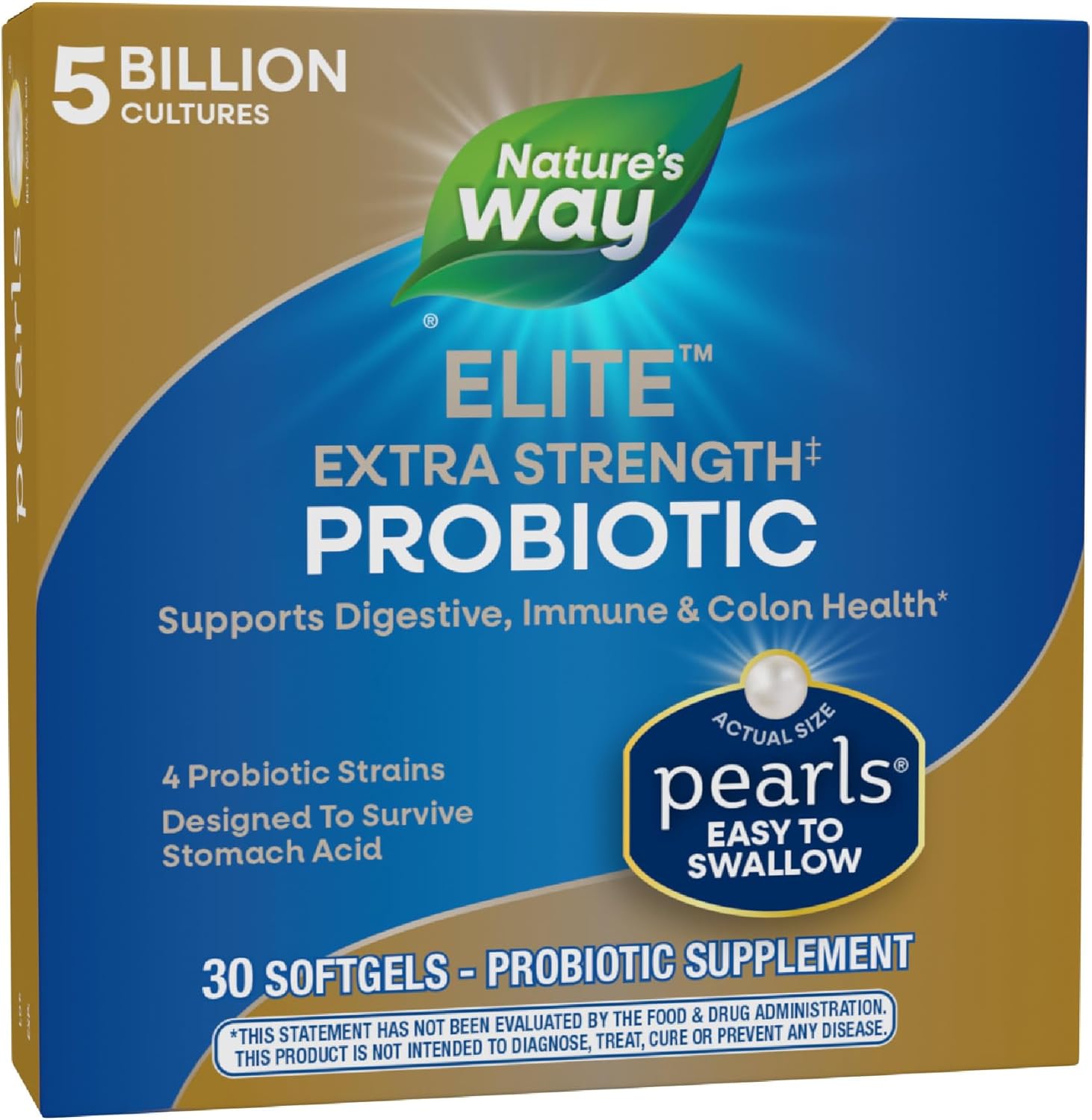 Nature's Way Elite Extra Strength Probiotic Pearls for Health