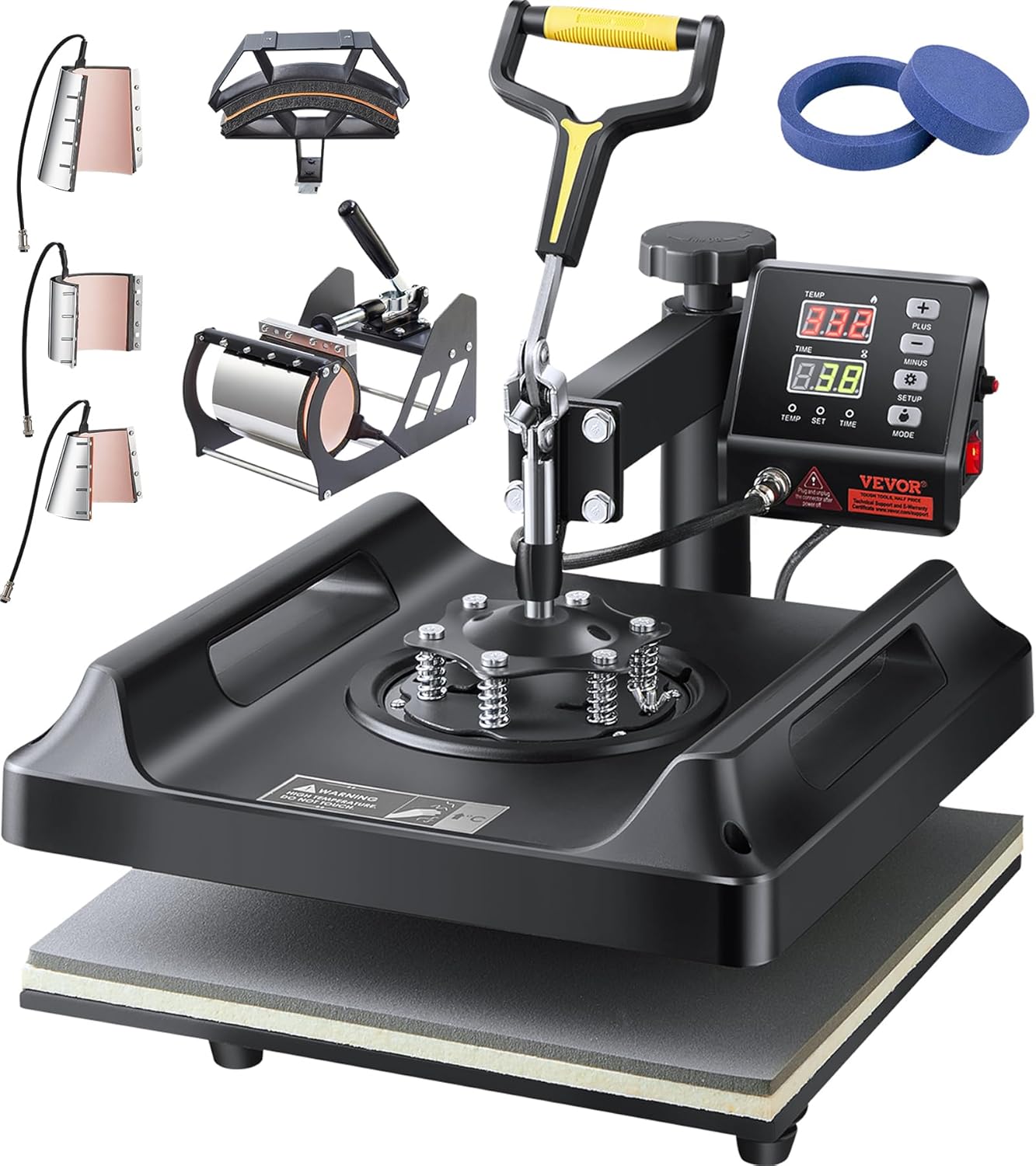 VEVOR 8 in 1 Heat Press Machine for T Shirts and More