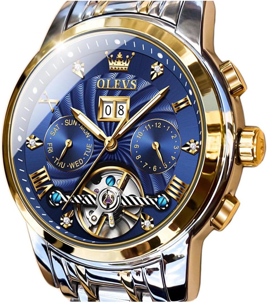 OLEVS Men's Classic Automatic Skeleton Watch