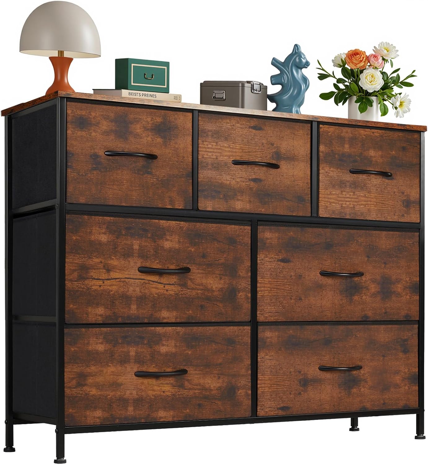 OLIXIS 7 Drawers Dresser for Bedroom and Living Room Storage