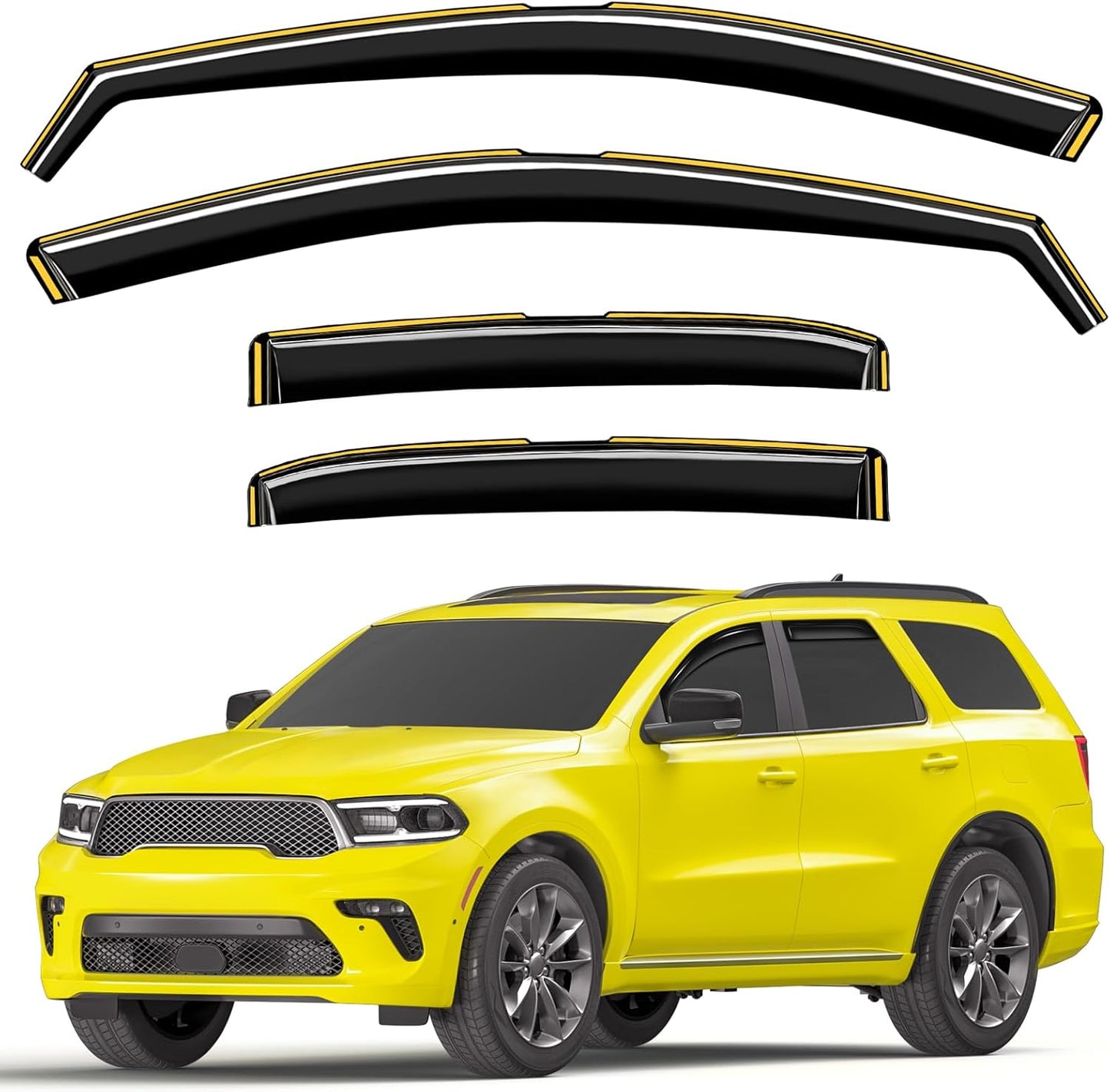 In-Channel Window Rain Guards for Dodge Durango 2011-2025