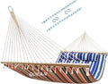 Double Hammock with Quilted Fabric for Outdoor and Indoor Use