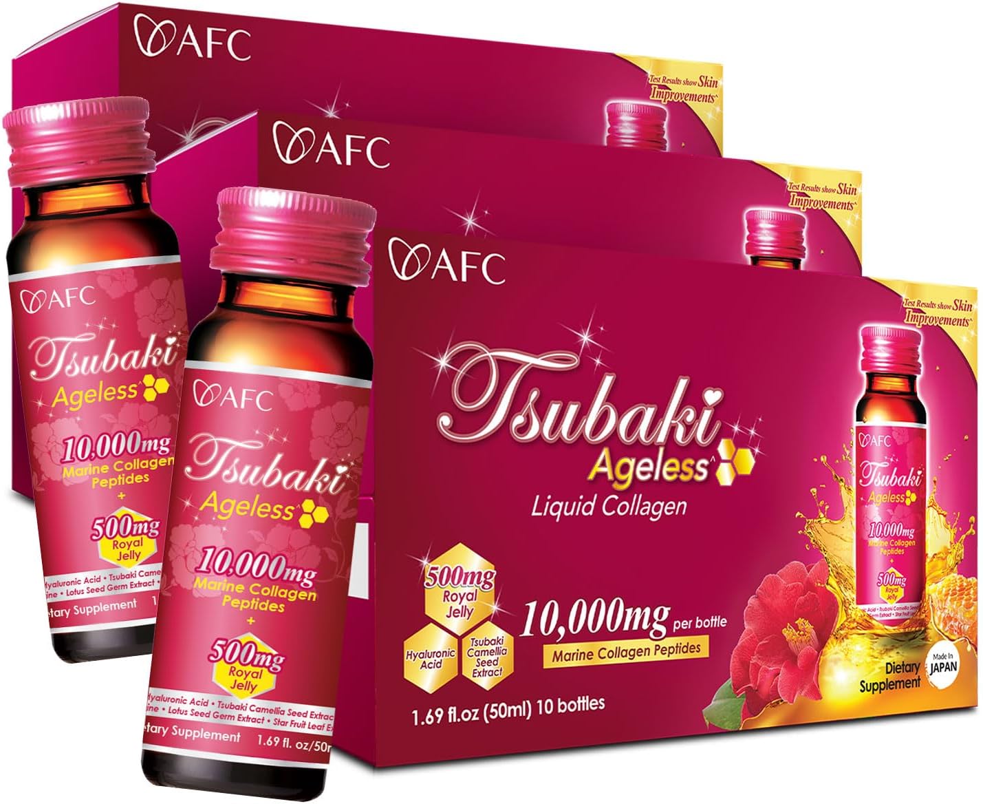 Tsubaki Ageless Beauty Collagen Drink with Marine Collagen Peptides