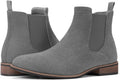 Rollda Mens Chelsea Boots Suede Casual Ankle Boots - Comfortable