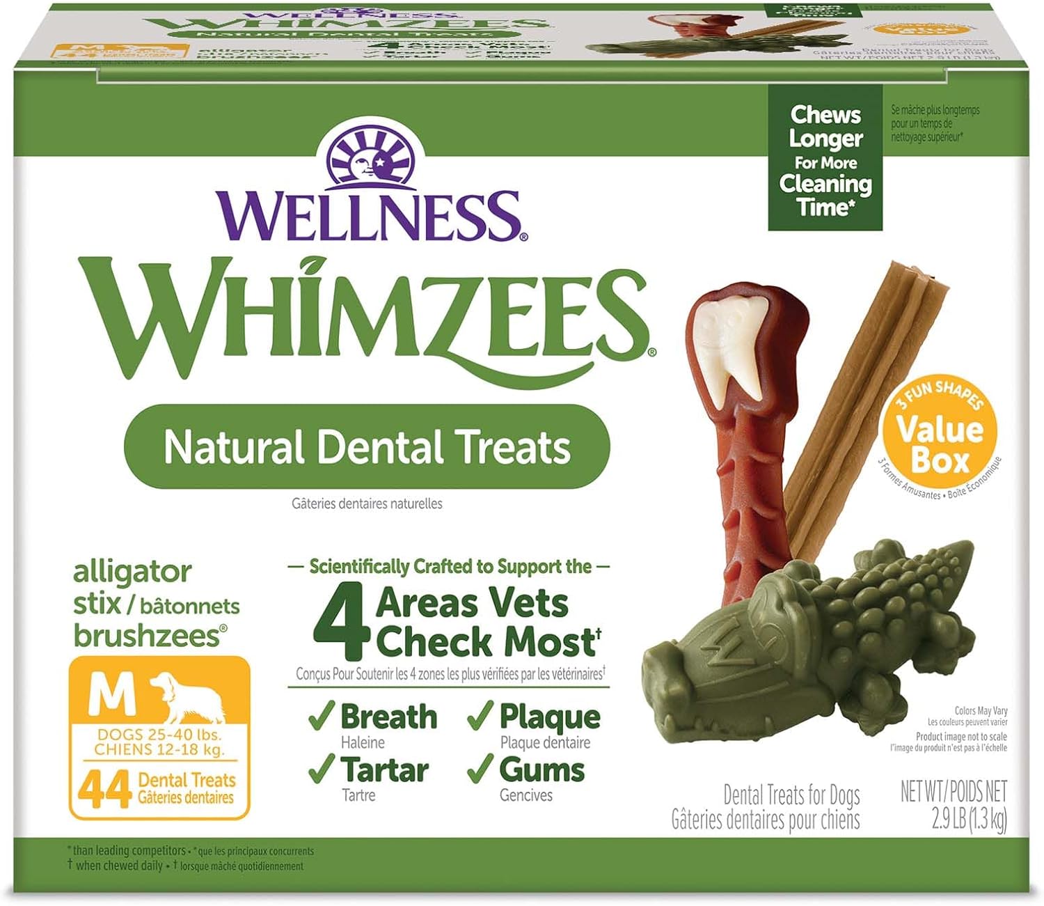 WHIMZEES Wellness Value Box Dog Dental Treats for Healthy Teeth