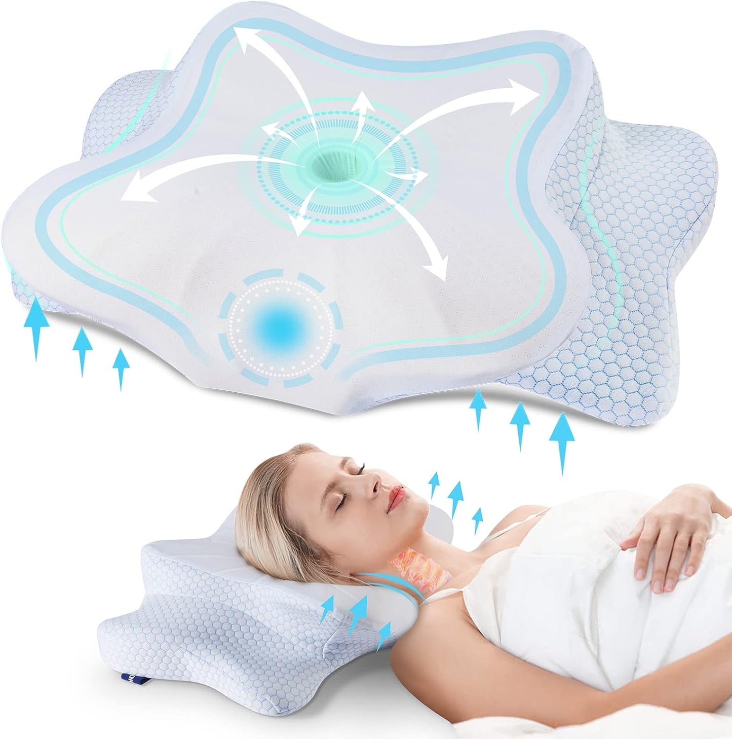 DONAMA Cervical Pillow for Neck and Shoulder Support Comfort