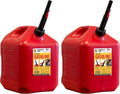 5 Gallon Gas Can Fuel Container Jugs (2 Pack) - Safe, Durable Fueling