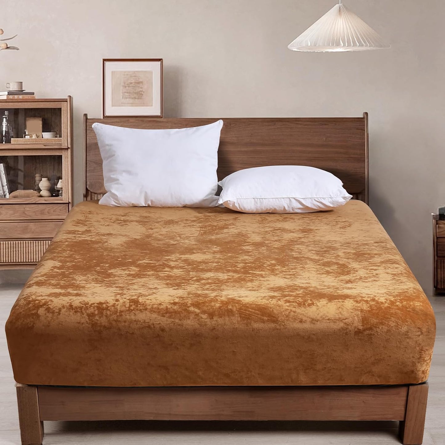 PHF Truly Velvet Fitted Sheet Full Size for Cozy Comfort