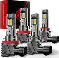 90-05/HB3 H11/H8/H9 LED Bulbs Combo - Brighter 48000LM Mini Design