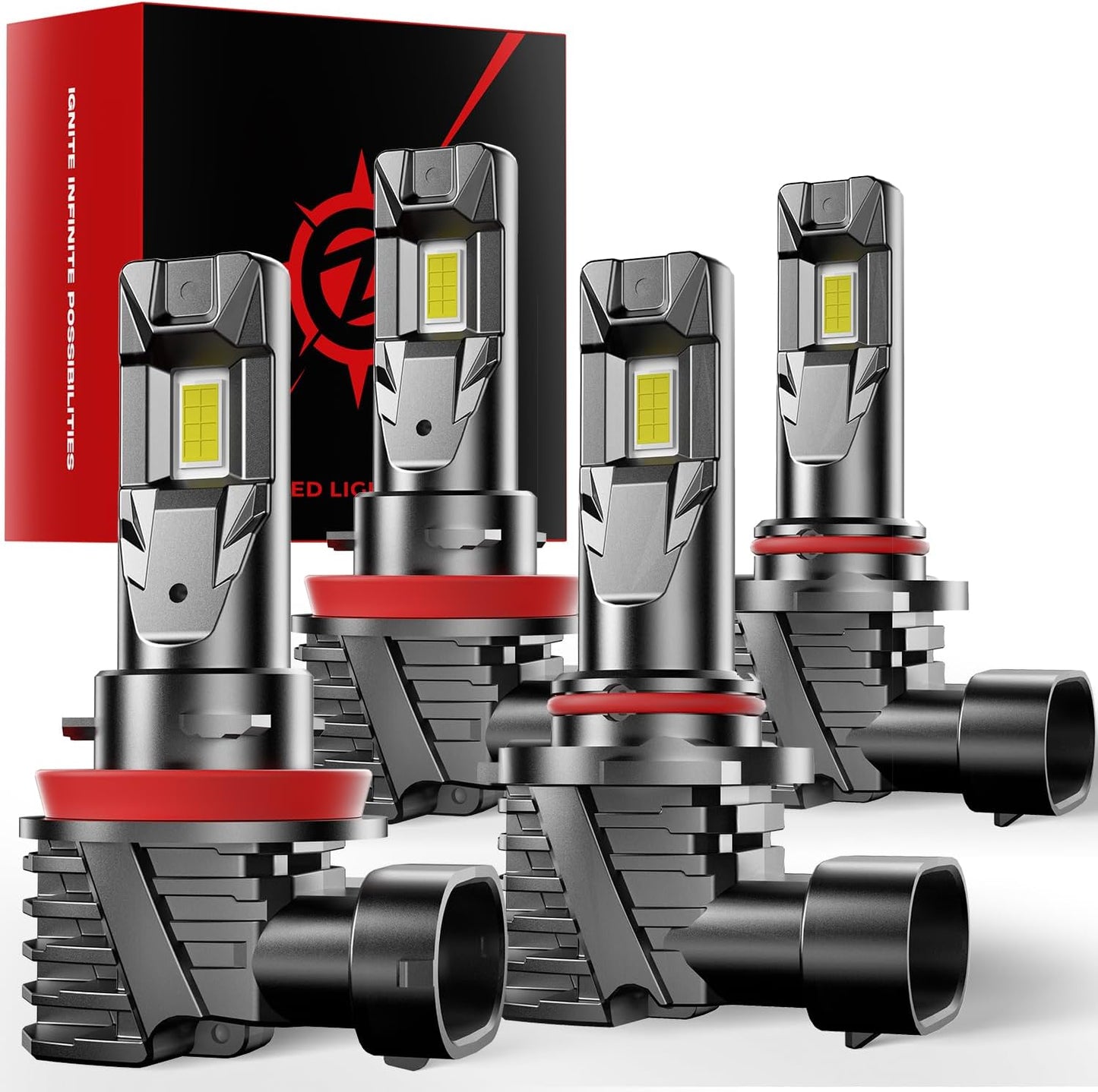 2025 Upgrade 90-05/HB3 H11/H8/H9 LED Bulbs Combo for Safety