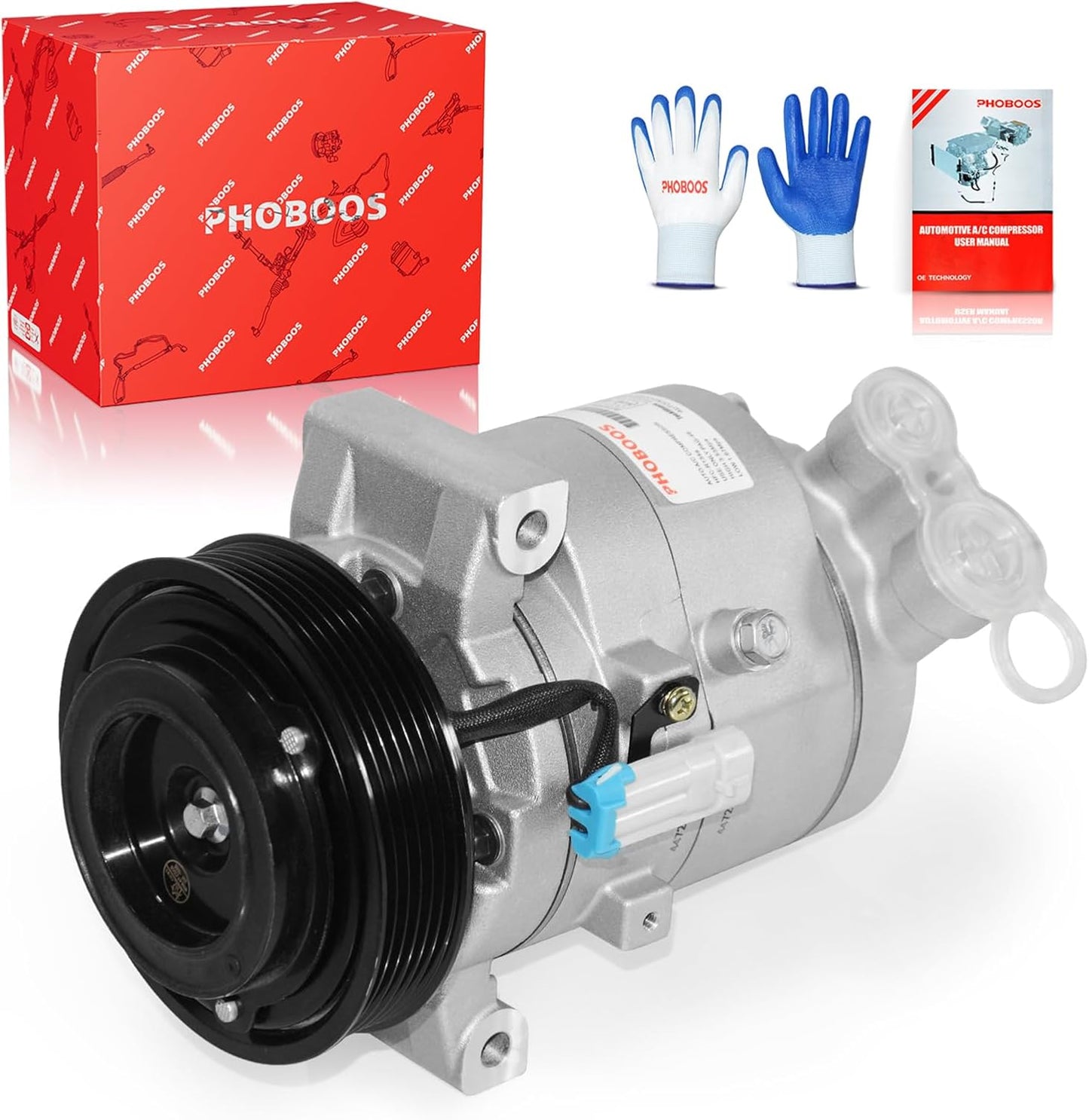 PHOBOOS A/C Compressor with Clutch for Chevrolet Camaro 2010-2015