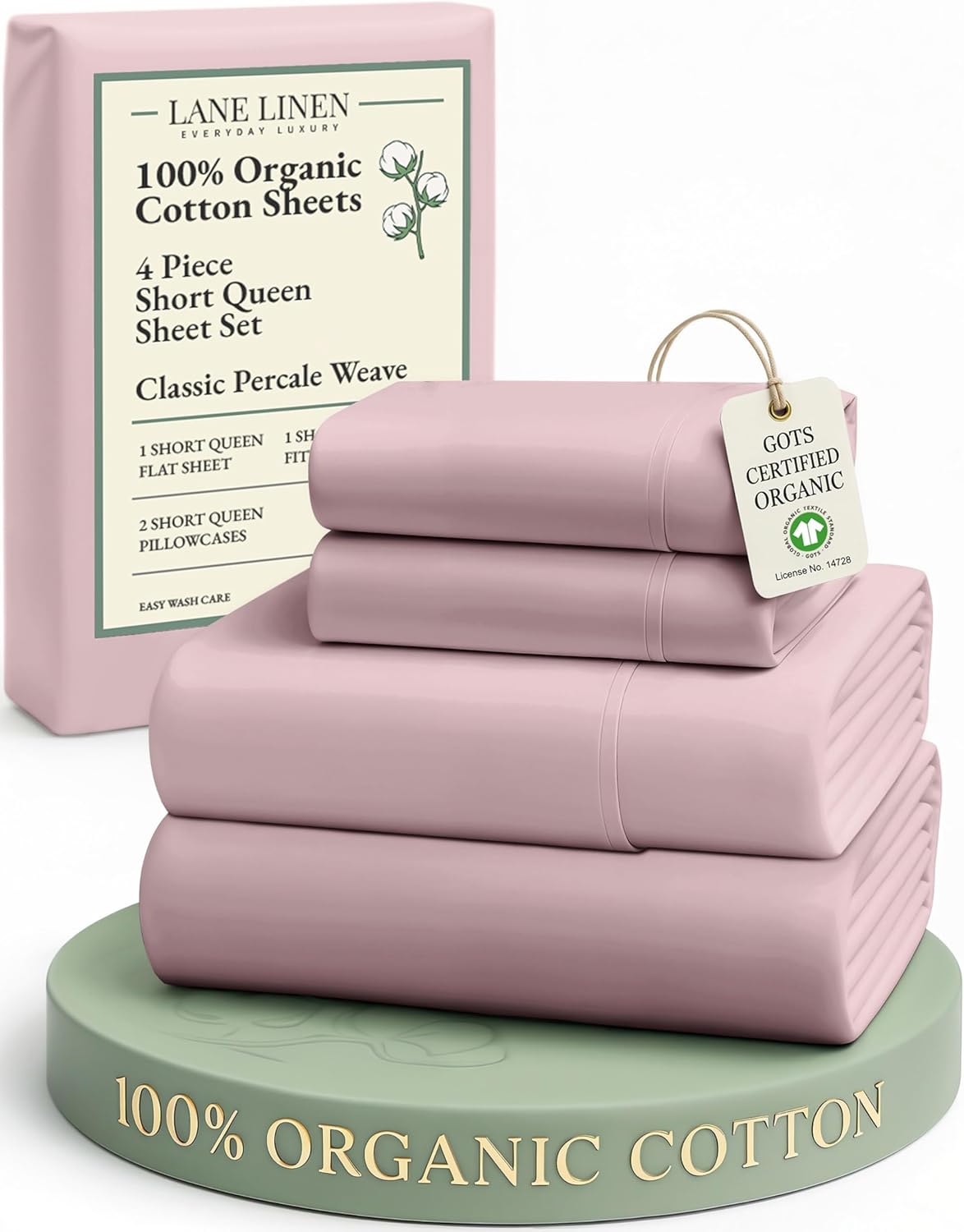 LANE LINEN RV Queen Sheets Set - 100% Organic Cotton Comfort