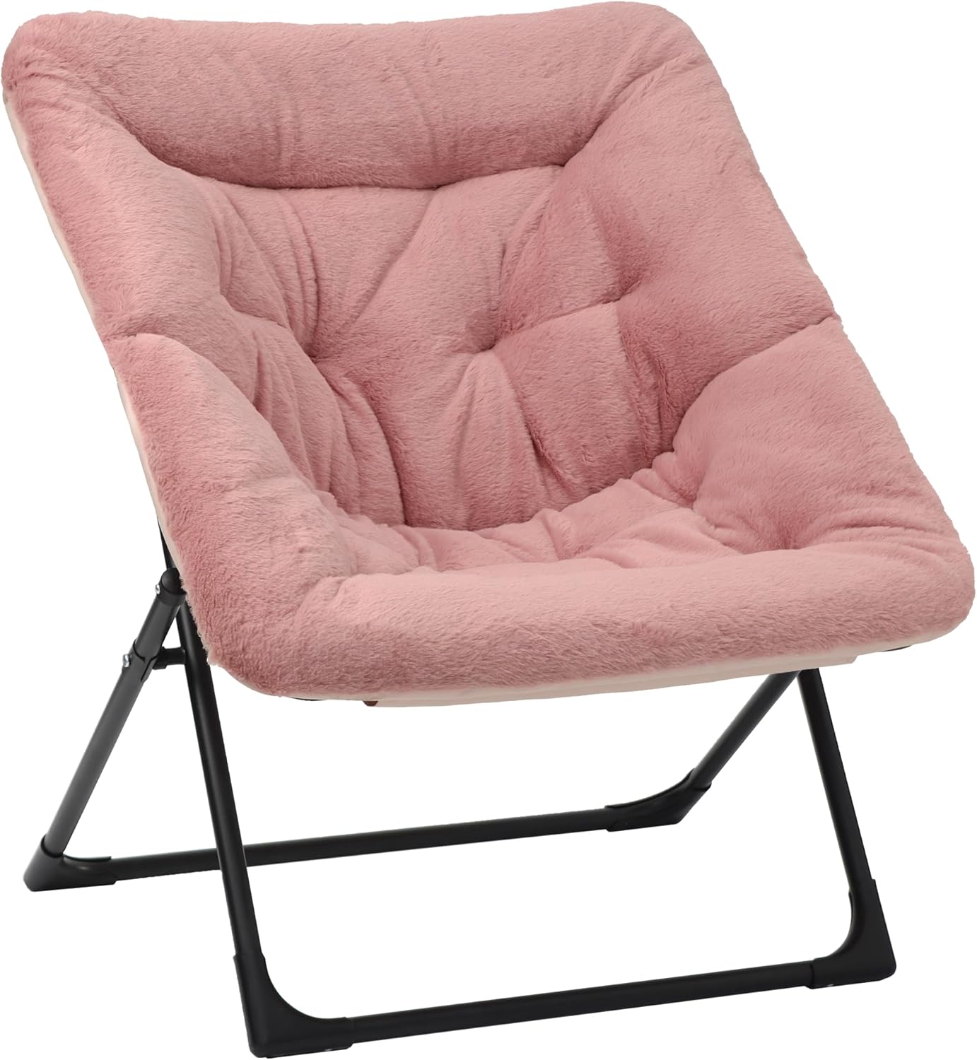 Comfy Saucer Chair for Adults - Soft Faux Fur Accent Chair