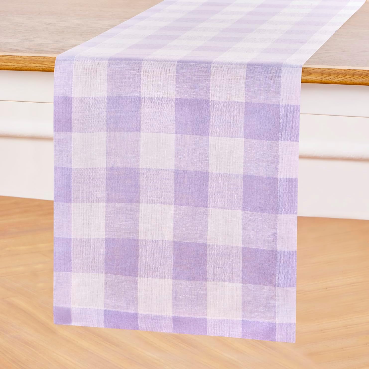 Misty Lavender Linen Table Runner 14 x 144 Inch for Dining